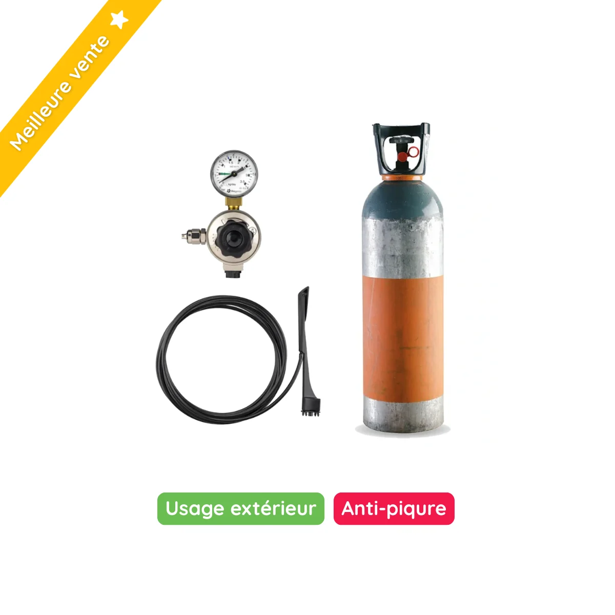 Kit extension CO2 : Connectique CO2 (BG Booster) + charge 10kg CO2